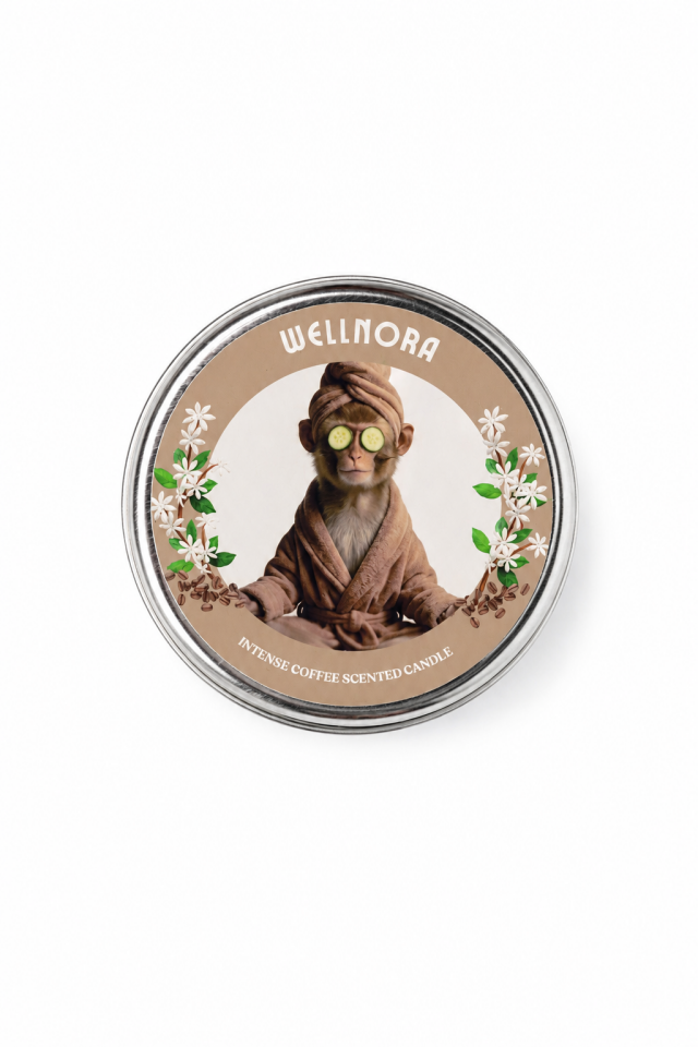 Wellnora Intense Coffee Scented Candle – Kahve Kokulu Metal Kutulu Mum