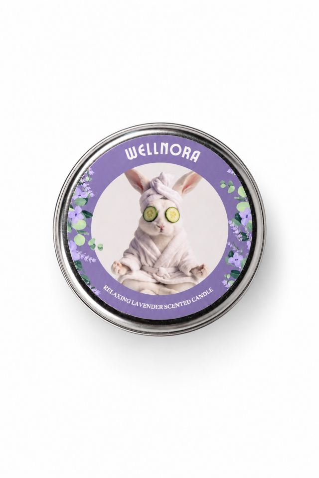 Wellnora Relaxing Lavender Scented Candle – Lavanta Kokulu Rahatlatıcı Mum