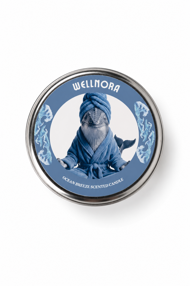 Wellnora Ocean Breeze Scented Candle – Deniz Esintili Kokulu Mum