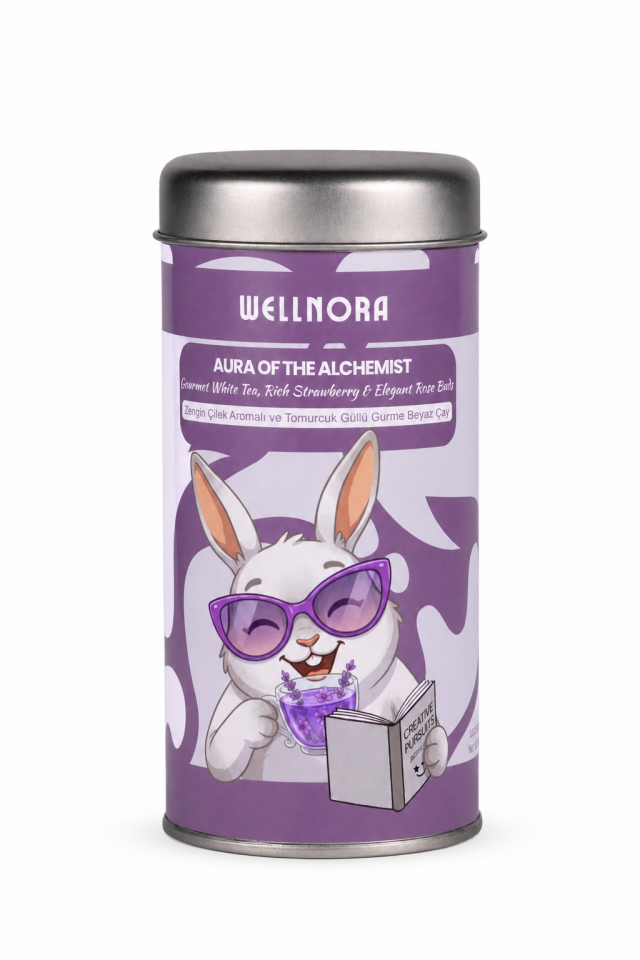 Wellnora Aura of the Alchemist – Çilek ve Gül Tomurcuklu Gurme Beyaz Çay