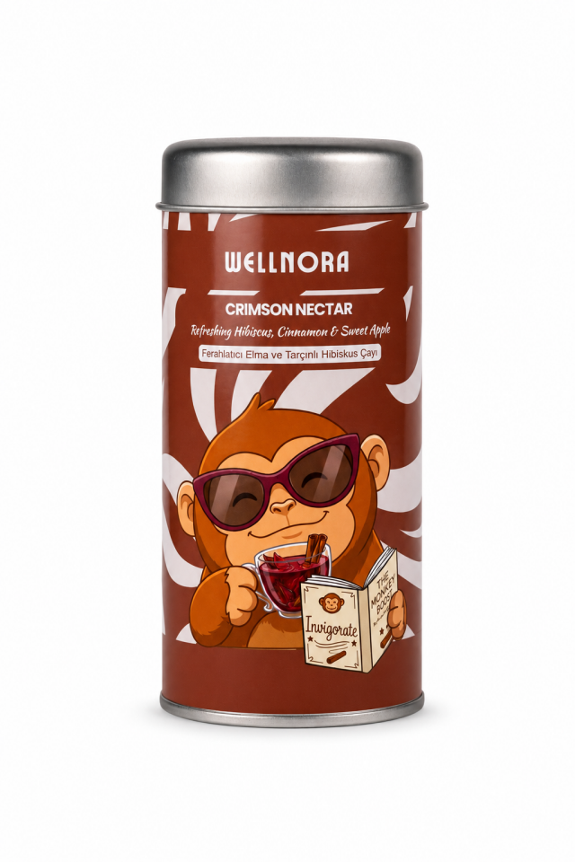 Wellnora Crimson Nectar – Elma ve Tarçınlı Hibiskus Çayı