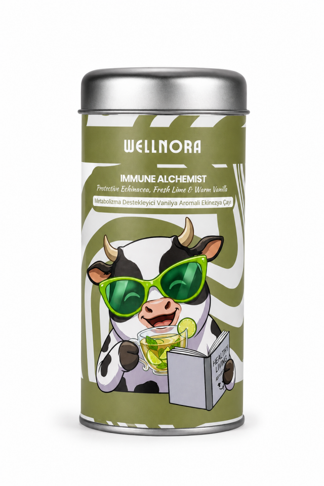 Wellnora Immune Alchemist – Ekinezya, Lime ve Vanilya Aromalı Bitki Çayı