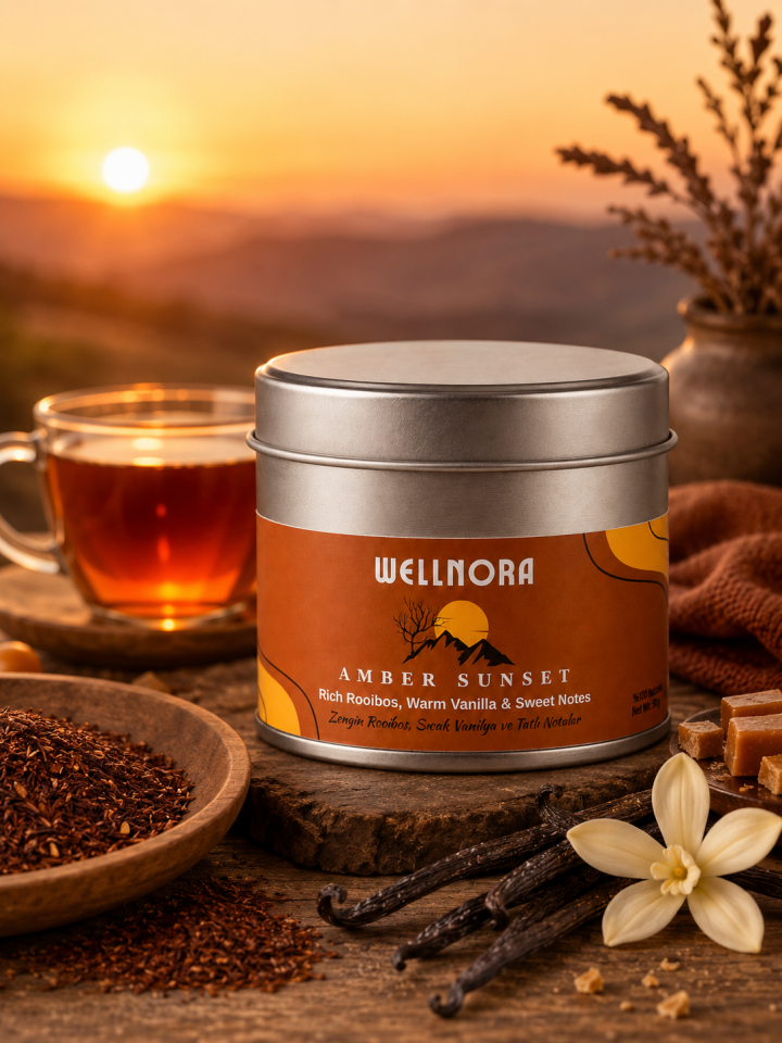 Wellnora Amber Sunset – Rooibos, Vanilya ve Tatlı Notalar