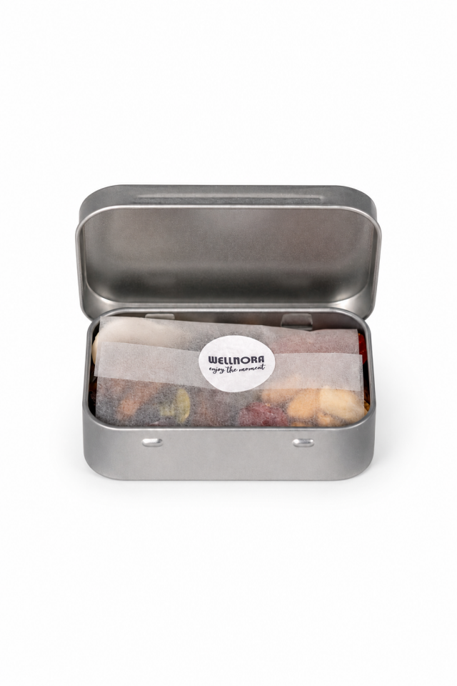 Wellnora Snack Box 4 | Kuru Meyve ve Çiğ Kuruyemişli Atıştırmalık Kutusu