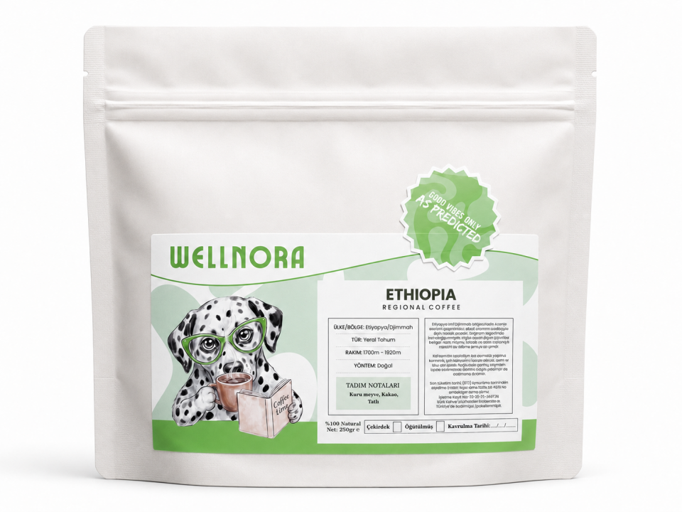 Wellnora Ethiopia Regional Coffee | Etiyopya Djimmah Yöresel Kahve 250 g