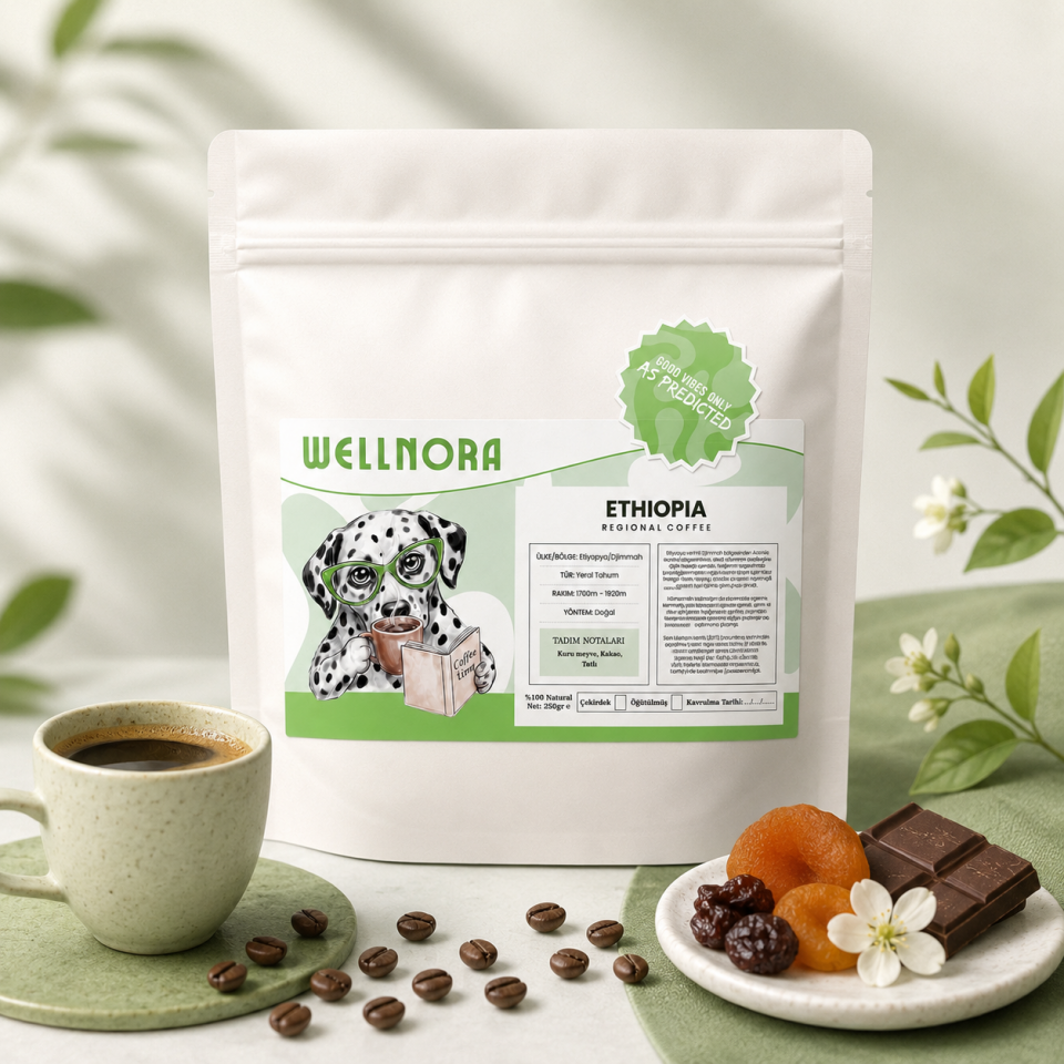 Wellnora Ethiopia Regional Coffee | Etiyopya Djimmah Yöresel Kahve 250 g
