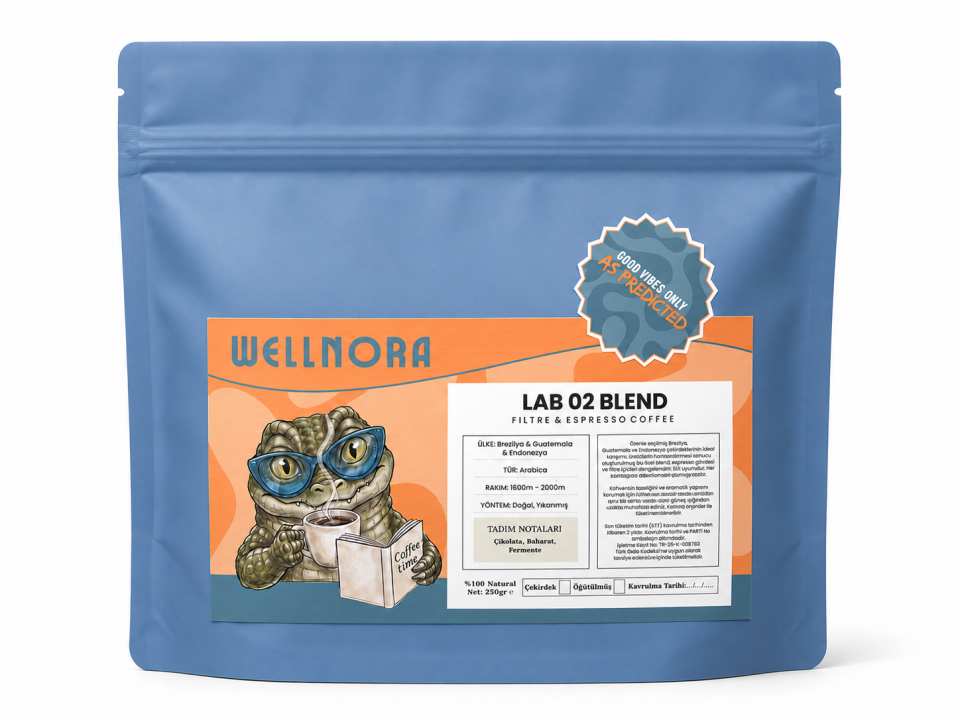 Wellnora Lab 02 Blend | Filtre ve Espresso Kahve Harmanı 250 g