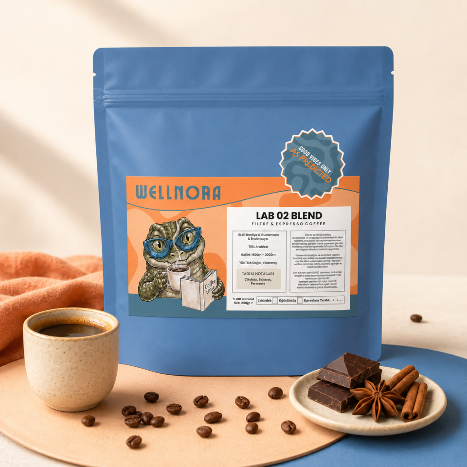 Wellnora Lab 02 Blend | Filtre ve Espresso Kahve Harmanı 250 g